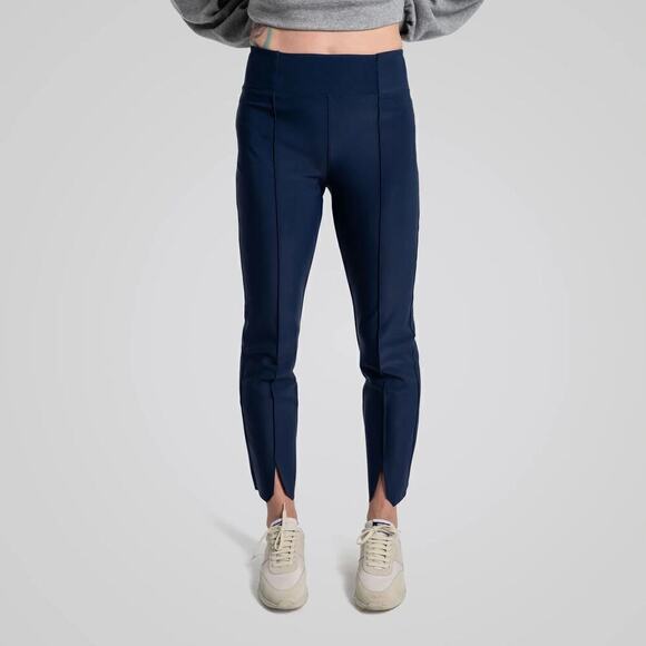 Epoque Evolution Jet Set High Waist Front Slit Pull-On Trouser Pants Navy Blue 6 - Picture 1 of 10